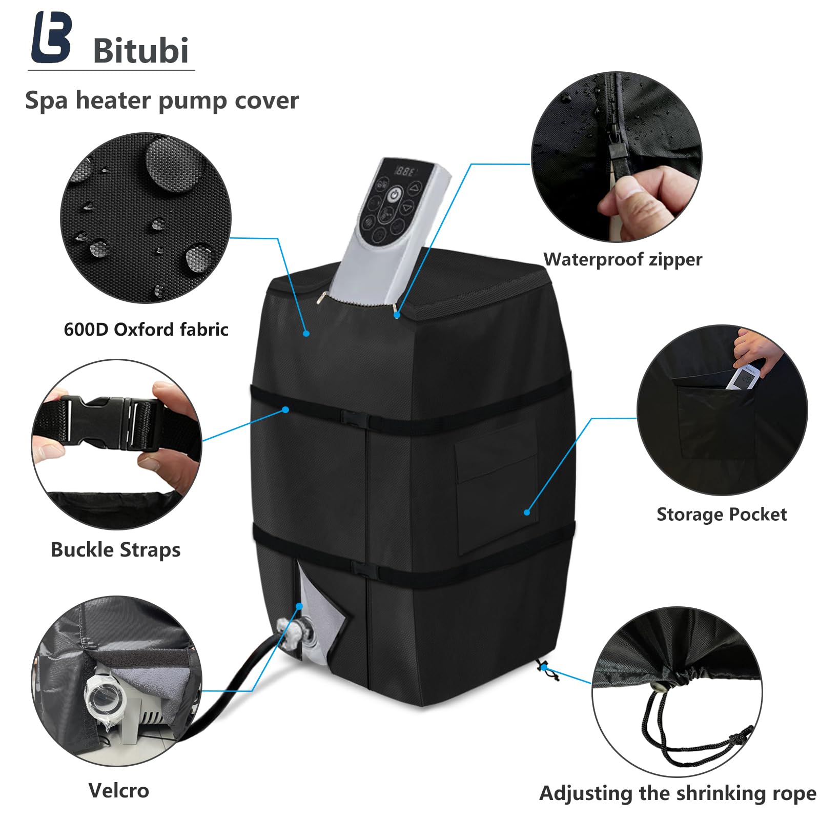 Amazon.com : Bitubi Hot Tub Spa Heater Pump Winter Cover